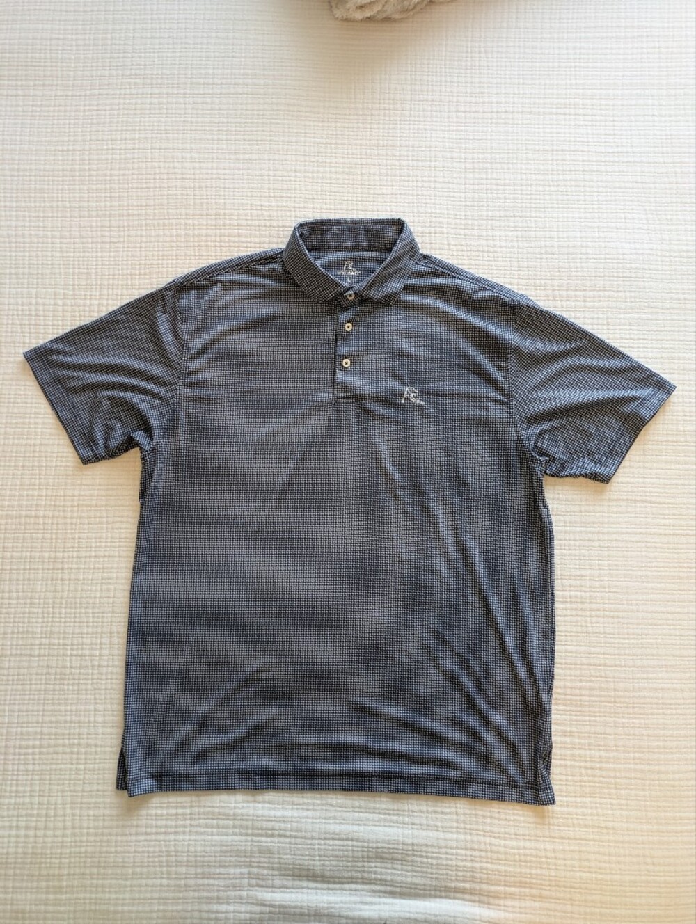 Blue Houndstooth Rhoback Polo (L)